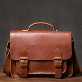 GURO Bolsos de mensajero de cuero auténtico Retro, bolso de hombro para hombres y mujeres, bolso cruzado Piel de vaca natural, bolso informal, bolsos de lujo Cambridge