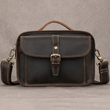 Luufan 작은 남자 핸드백 남여 빈티지 크레이지 호스 가죽 메신저 가방 여성 여행 어깨 크로스 바디 가방 슬링 가방 토트