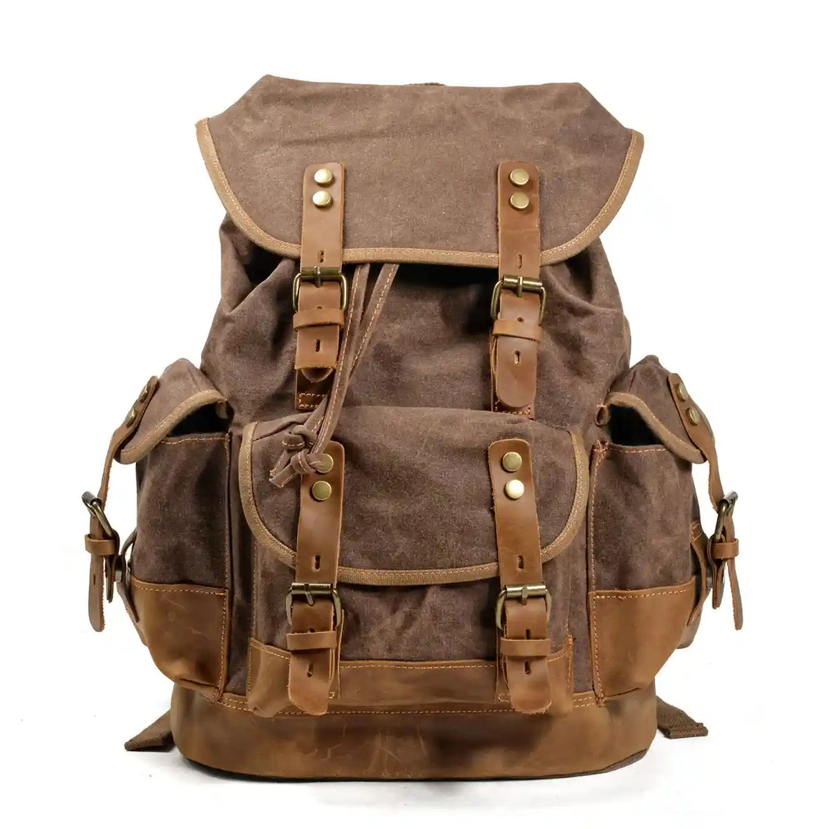 Rucksack aus gewachstem Canvas und Leder — Modell H