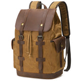 クレイジーホースレザー 防水キャンバスリュック_K