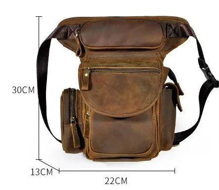 Crazy Horse Leather Waist Bag_O