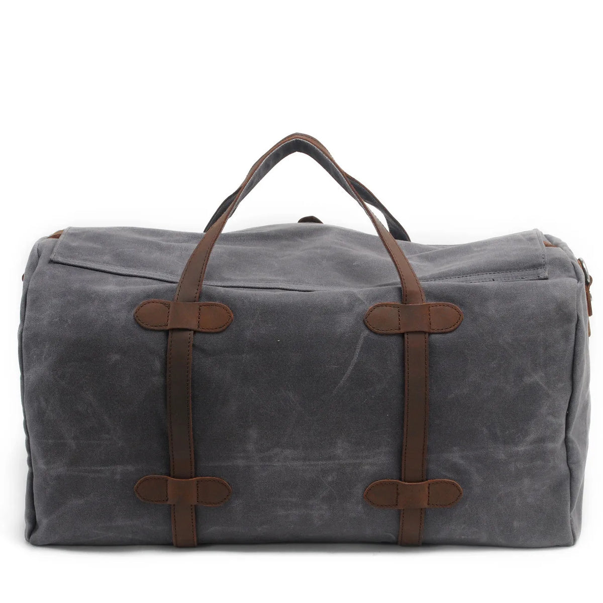 Duffle-Bag aus gewachstem Canvas und Leder — Modell D