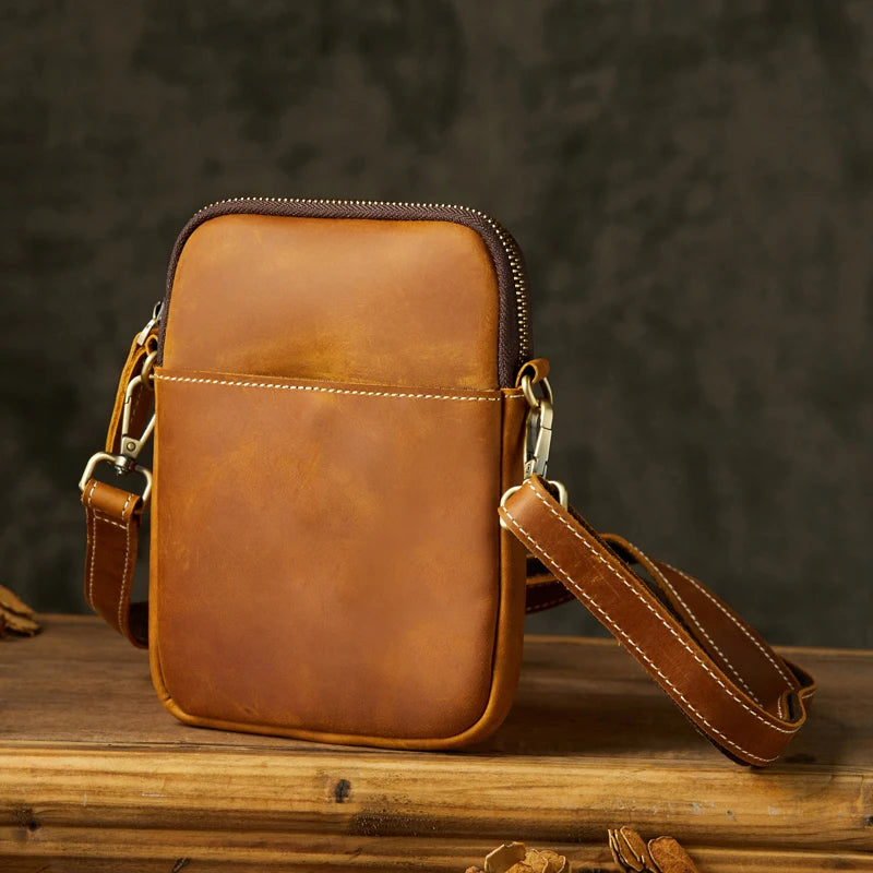 Crazy Horse Leather Mini Shoulder Bag_O