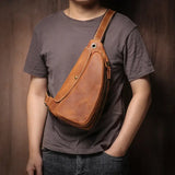 Crazy Horse Leather Cross Body Back_K