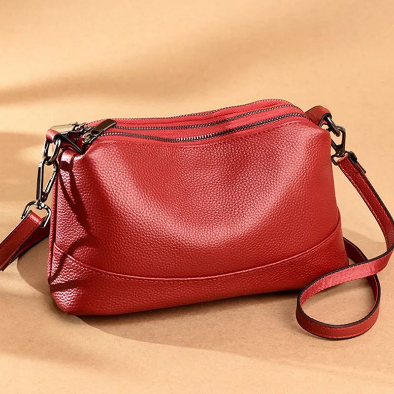Cowhide Shoulder and Crossbody Bag — Style F