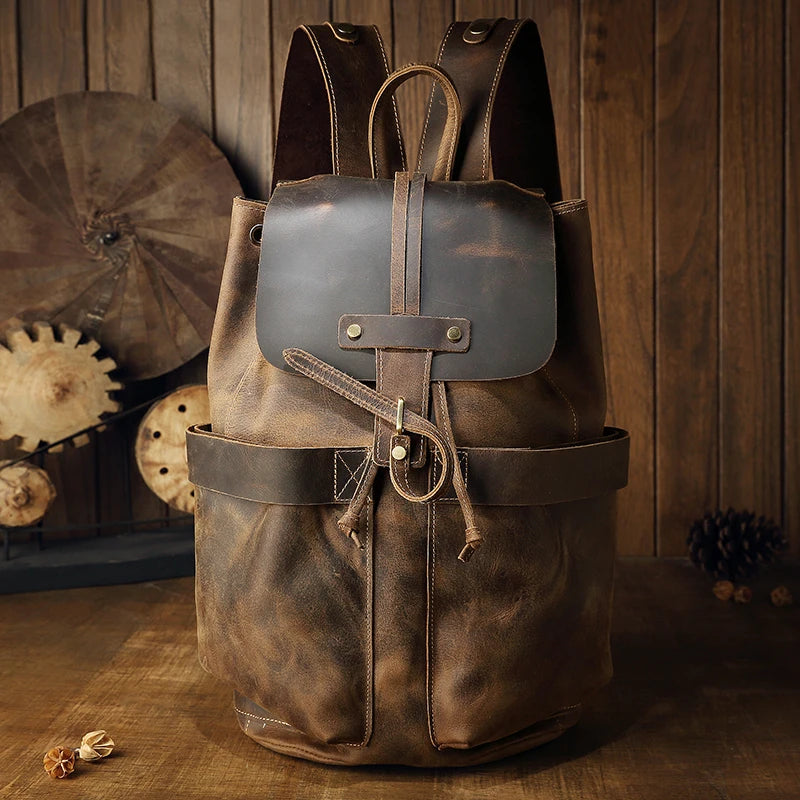 Crazy Horse Leather Backpack_AQ