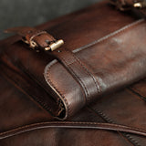 Genuine leather backpack for men_A