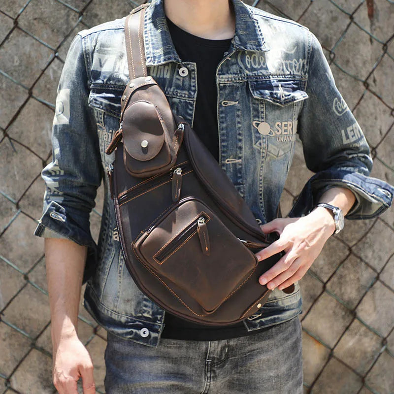 Crazy Horse Leather Crossbody Back_S