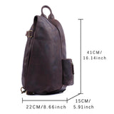 Crazy horse leather crossbody bag_W