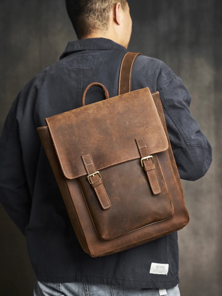 Crazy Horse Leather Backpack_AH