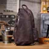 Crazy horse leather crossbody bag_W