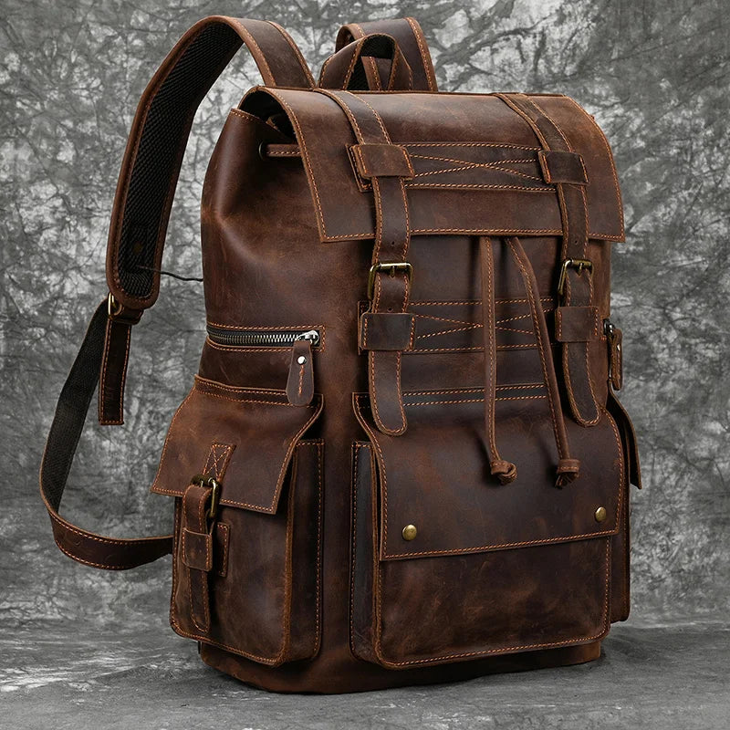 Rucksack aus Crazy Horse-Leder — Modell L