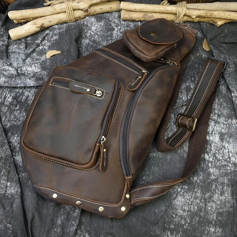 Crazy Horse Leather Crossbody Back_S