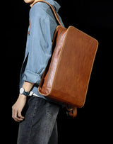Sac à dos en cuir véritable_Unisex_F