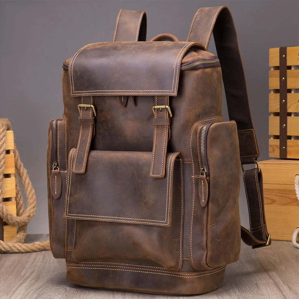 Rucksack aus Crazy Horse-Leder — Modell M