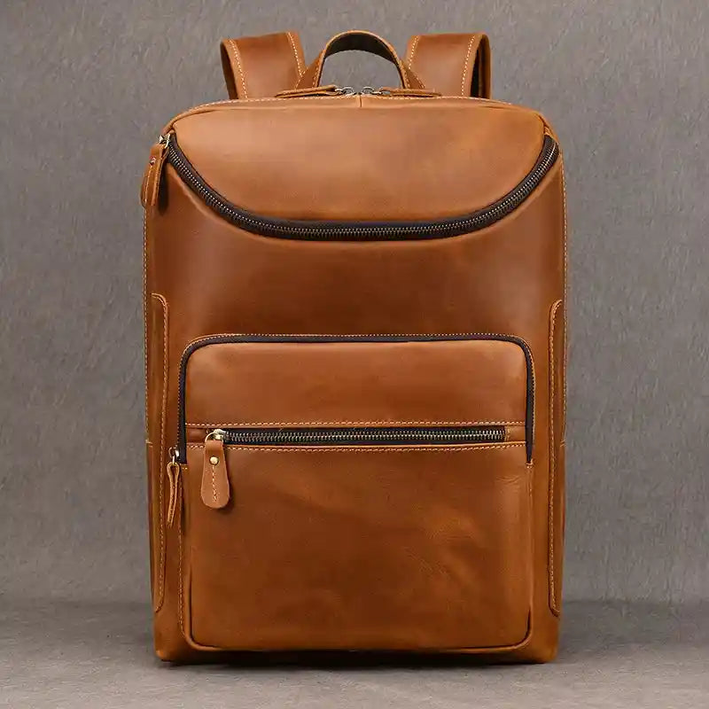 Mochila em pele crazy horse — Modelo Z