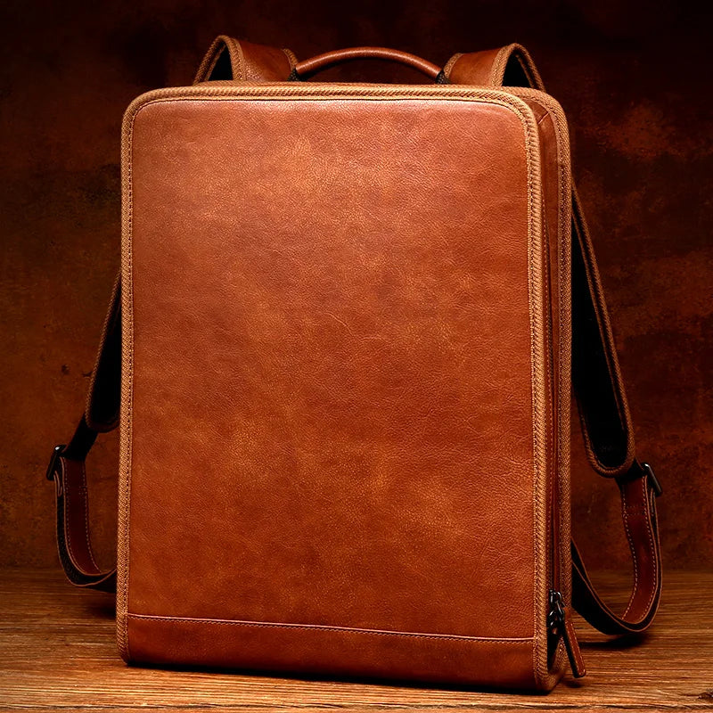 Schmaler Rucksack aus Leder — Modell F
