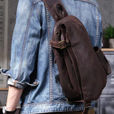 Crazy horse leather crossbody bag_W