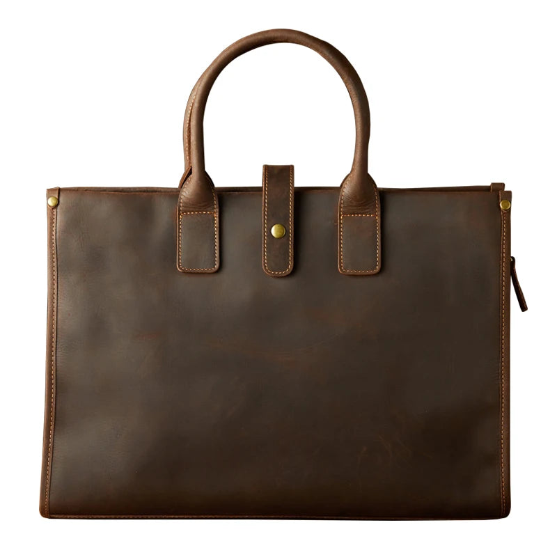 Crazy Horse Leather Briefcase/Business Bag_Y