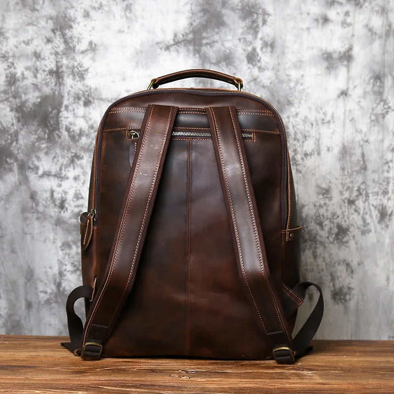 Crazy Horse Leather Backpack_AJ