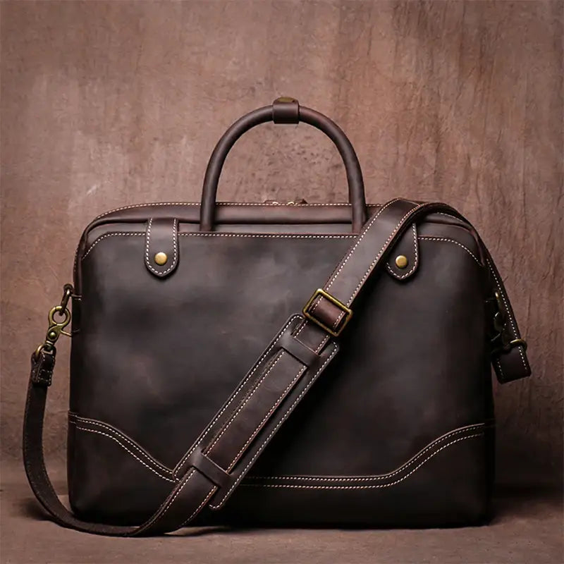 Crazy Horse Leather Briefcase/Business Bag_X