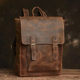 Nupugoo 정품 가죽 레트로 남성 배낭 대용량 여행 가방 노트북 공동체 헤드 레이어 cowhide bag