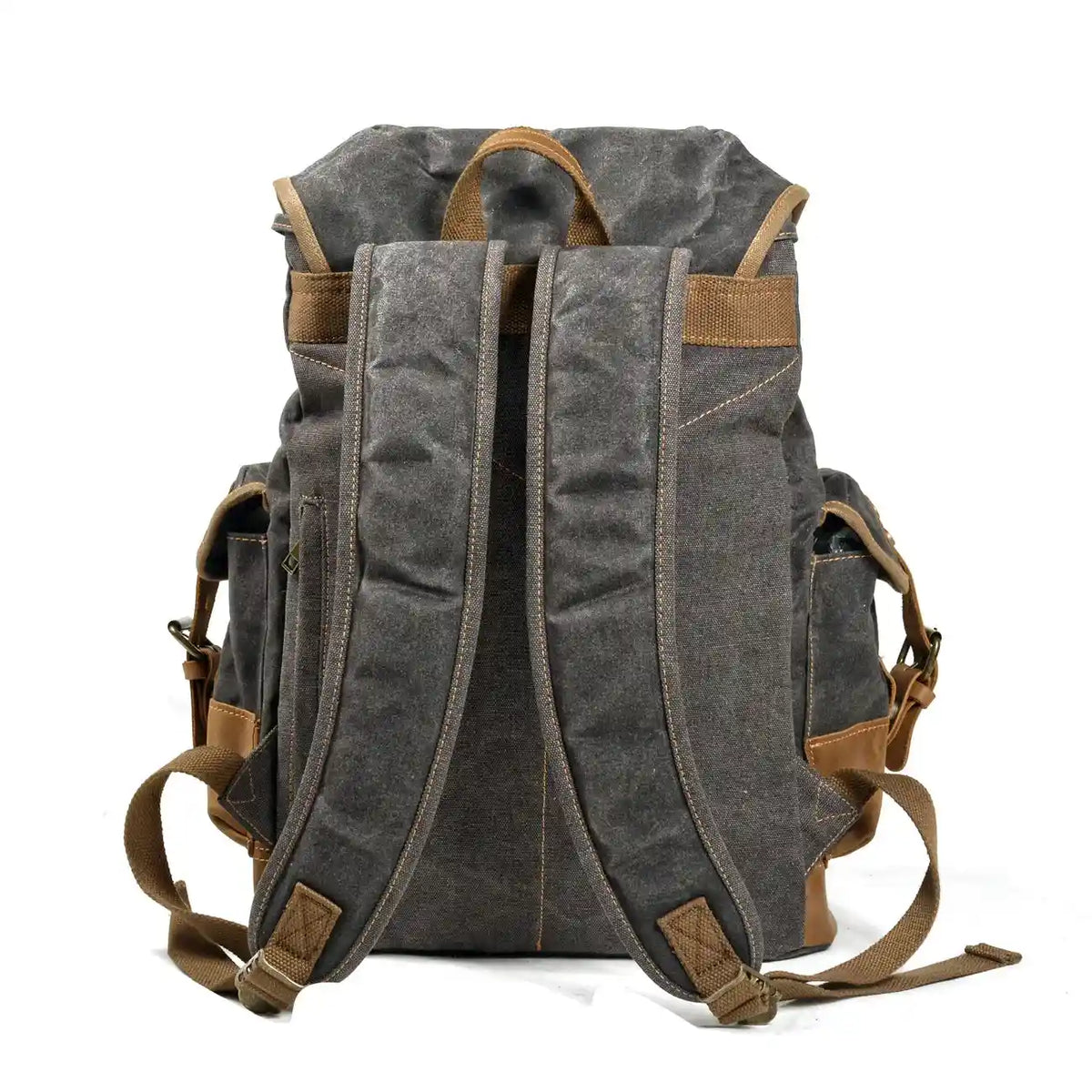 Rucksack aus gewachstem Canvas und Leder — Modell H