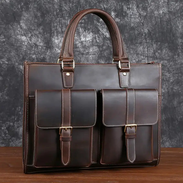 حقيبة من جلد الحصان المجنون/Business Bag_t