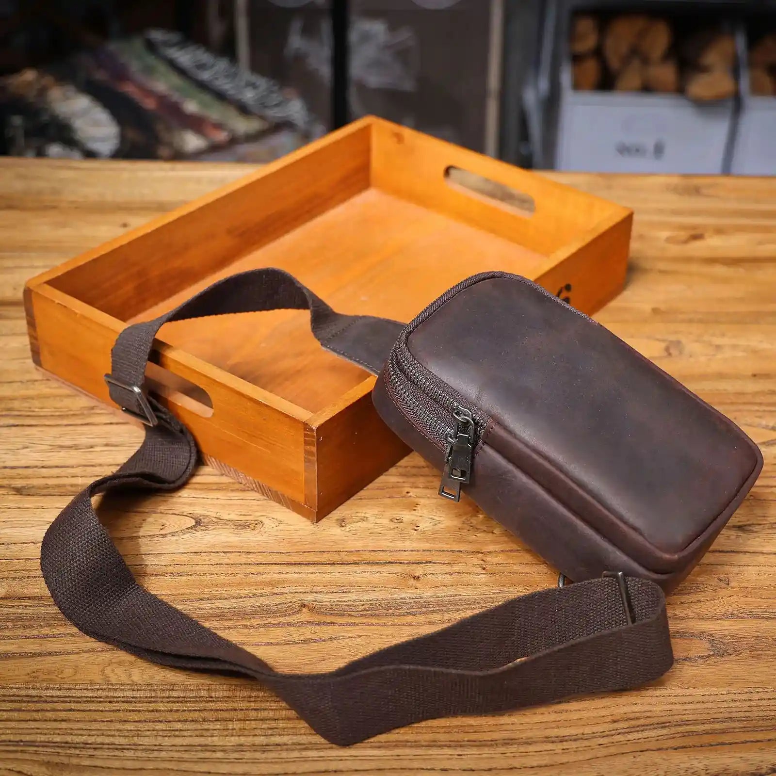 クレイジーホースショルダーバッグ-ヴィンテージ感 | 本革仕様 – cowmono