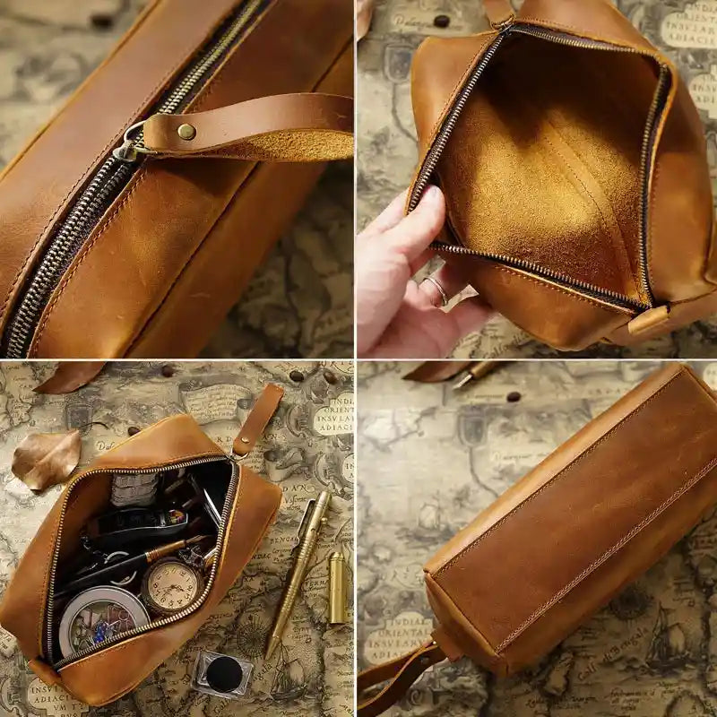 Stifteetui aus Crazy Horse-Leder — Modell H — Innenansicht