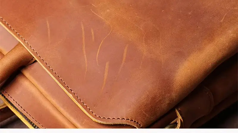 Pasta de documentos em pele crazy horse — Modelo X