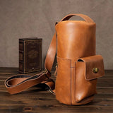 Sac à bandoulière rétro Sle Crazy en cuir pour hommes et femmes, couche supérieure en cuir de vache véritable, sac à bandoulière décontracté