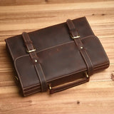 NASVA Maletín de cuero genuino para hombre, bolso Retro, bolsos de hombro para ordenador portátil, bolsos de oficina, bolsos para documentos