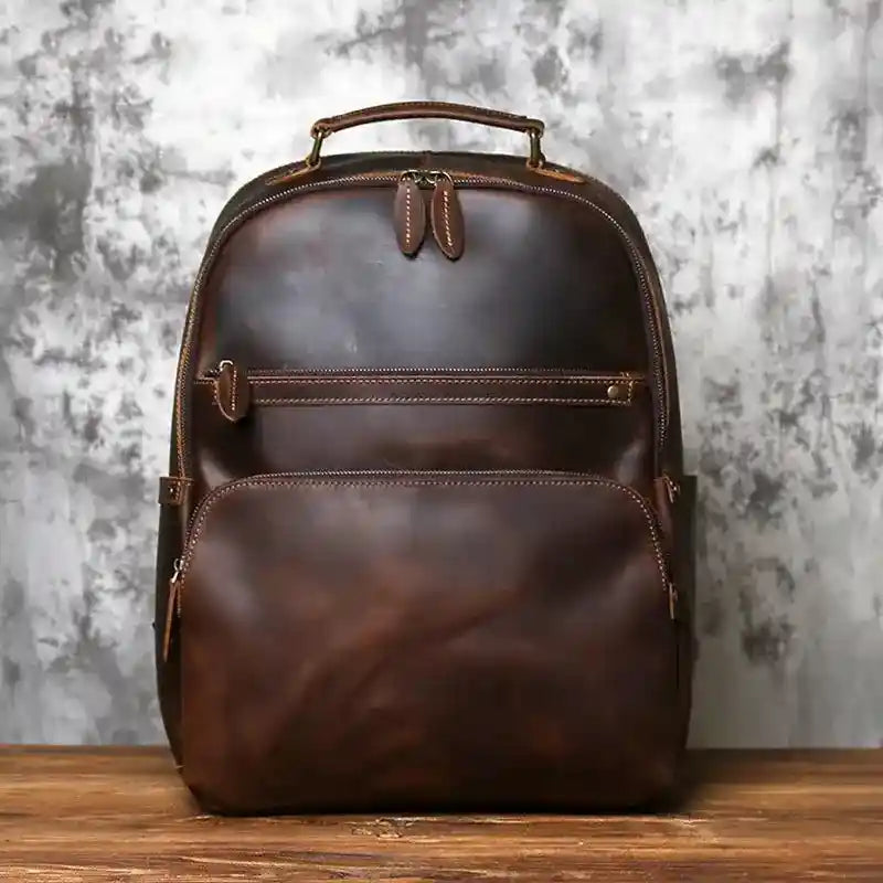 Rucksack aus Crazy Horse-Leder — Modell AJ