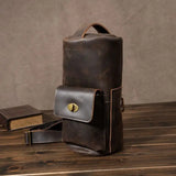 Sac à bandoulière rétro Sle Crazy en cuir pour hommes et femmes, couche supérieure en cuir de vache véritable, sac à bandoulière décontracté