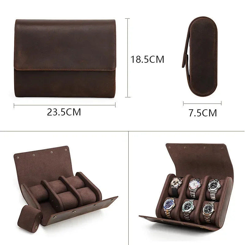 Crazy Horse Leather Watch Case