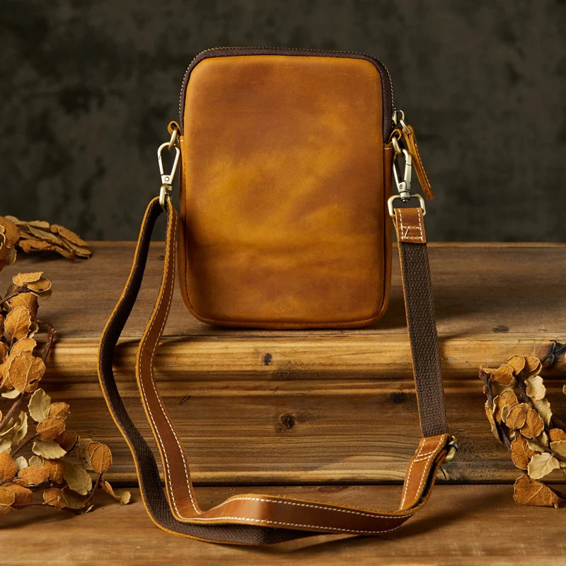 Crazy Horse Leather Mini Shoulder Bag_O