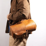 Sac à bandoulière rétro Sle Crazy en cuir pour hommes et femmes, couche supérieure en cuir de vache véritable, sac à bandoulière décontracté