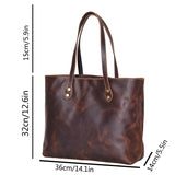 Crazy Horse Leather Tote Bag_N