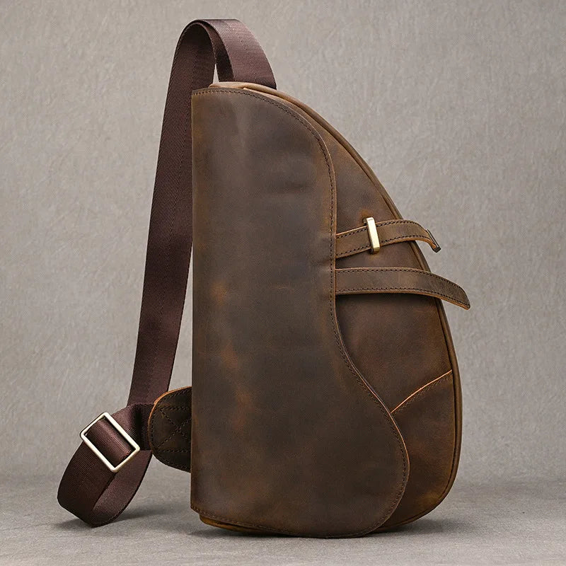 Crazy Horse Leather Crossbody Bag — Style X