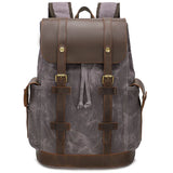 クレイジーホースレザー 防水キャンバスリュック_K