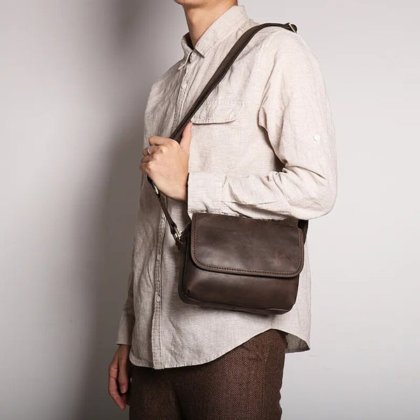 Crazy Horse Leather Mini Shoulder Bag_B