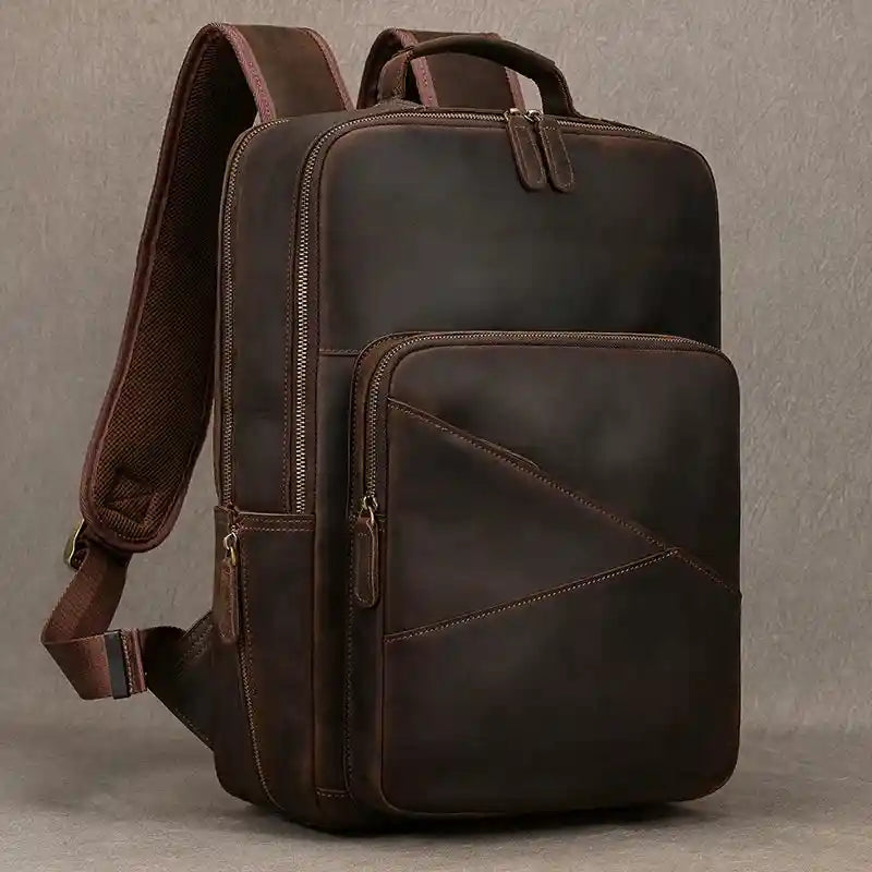 Crazy Horse Leather Backpack — Style AG