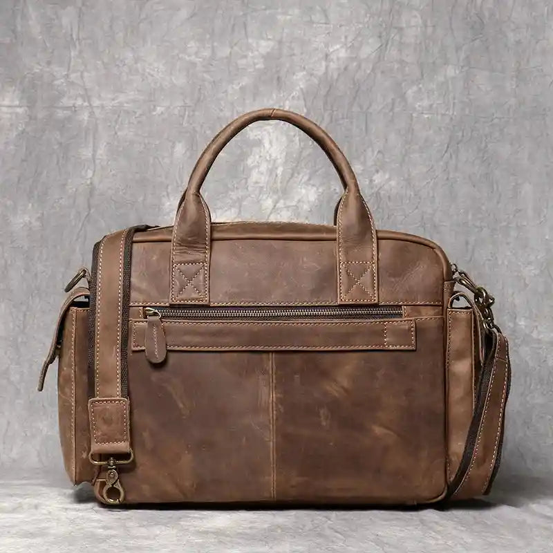 Bolsa de ombro em pele crazy horse — Modelo AE