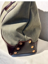 PNDME Designer haute qualité toile en cuir véritable hommes femmes sac fourre-tout mode rétro luxe travail sac à main en plein air sac à bandoulière