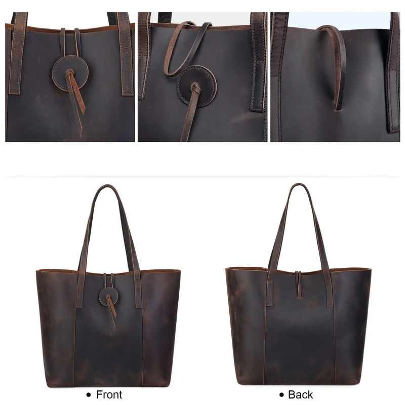 Crazy Horse Leather Tote Bag_For Women_A