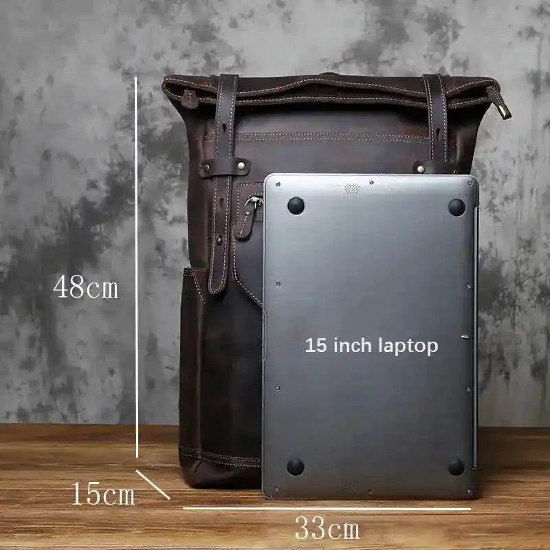 Crazy Horse Leather Backpack — Style AS