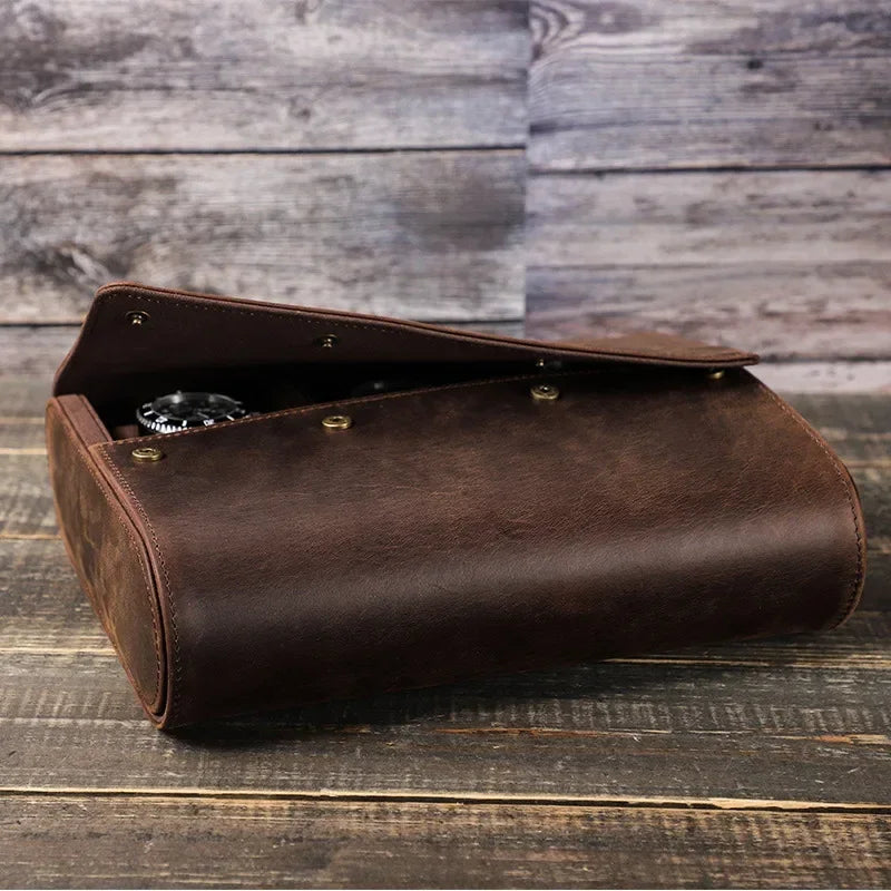 Crazy Horse Leather Watch Case