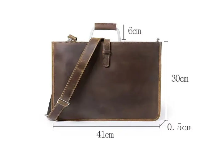 クレイジーホースレザー ブリーフケース・ビジネスバッグ_E – cowmono