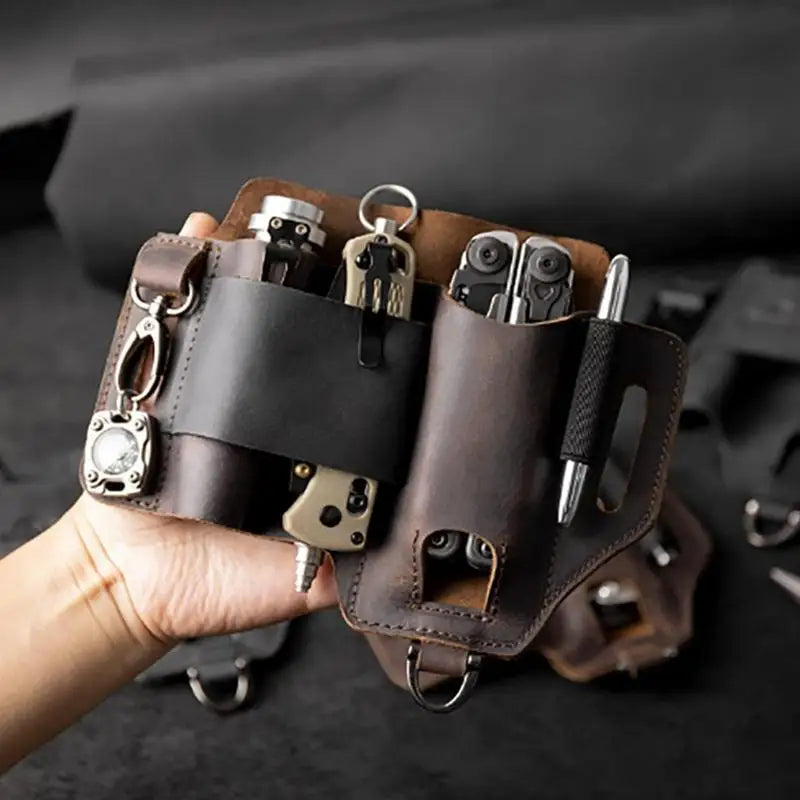 Gürtel-Organizer aus Crazy Horse-Leder